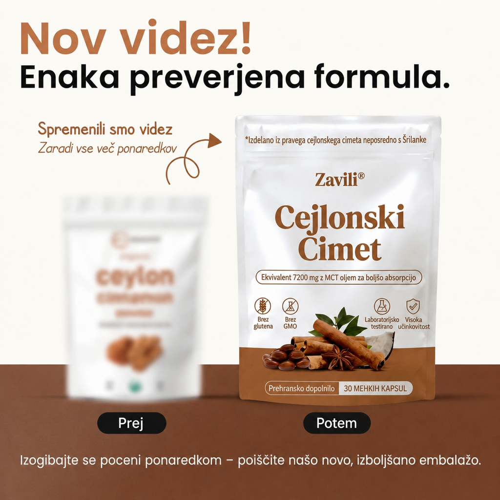ZAVILI® Cejlonski cimet 12:1 z MCT oljem — 30 kapsul